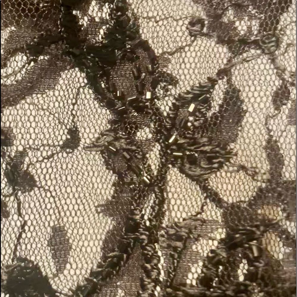 Dolce & Gabbana Black Lace Collar Button Down Top - Picture 4 of 5